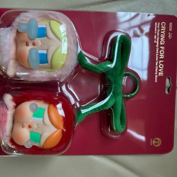 Popmart Crying For Love Vinyl Hanging Plush Love You Cherry New and Authentic - Picture 1 of 4